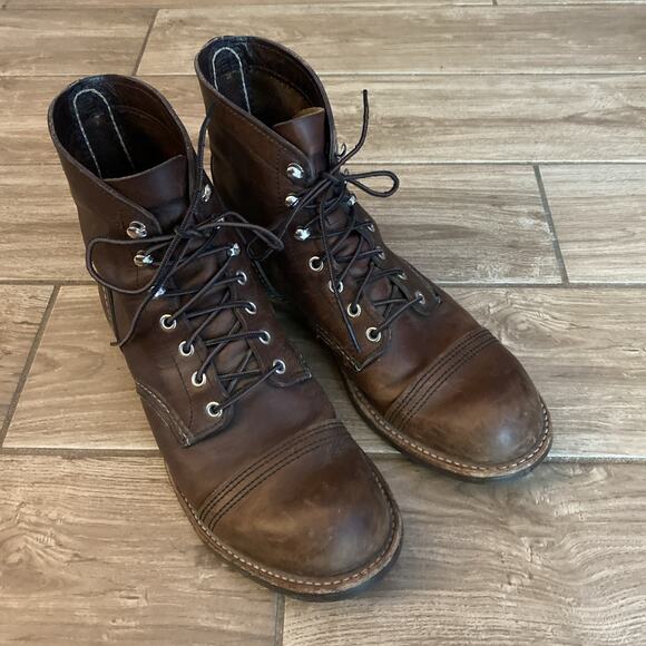 Red Wing Men’s Iron Ranger 8111 - Amber Harness - Size 9.5 D US - Picture 1 of 11